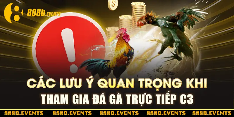 Các lưu ý quan trọng khi chơi trực tiếp đá gà C3